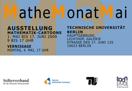 MatheMonatMai: Cartoon-Ausstellung im Lichthof der TU Berlin